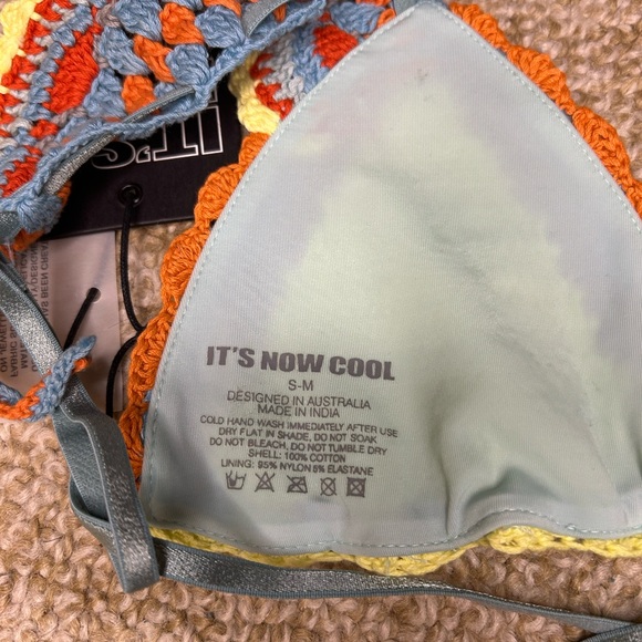 Free People It’s Now Cool Crochet Frill Bikini Set S/M - Picture 14 of 16